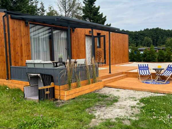 🏖️ Domek mobilny- 3 pokoje z dużym zadaszonym tarasem